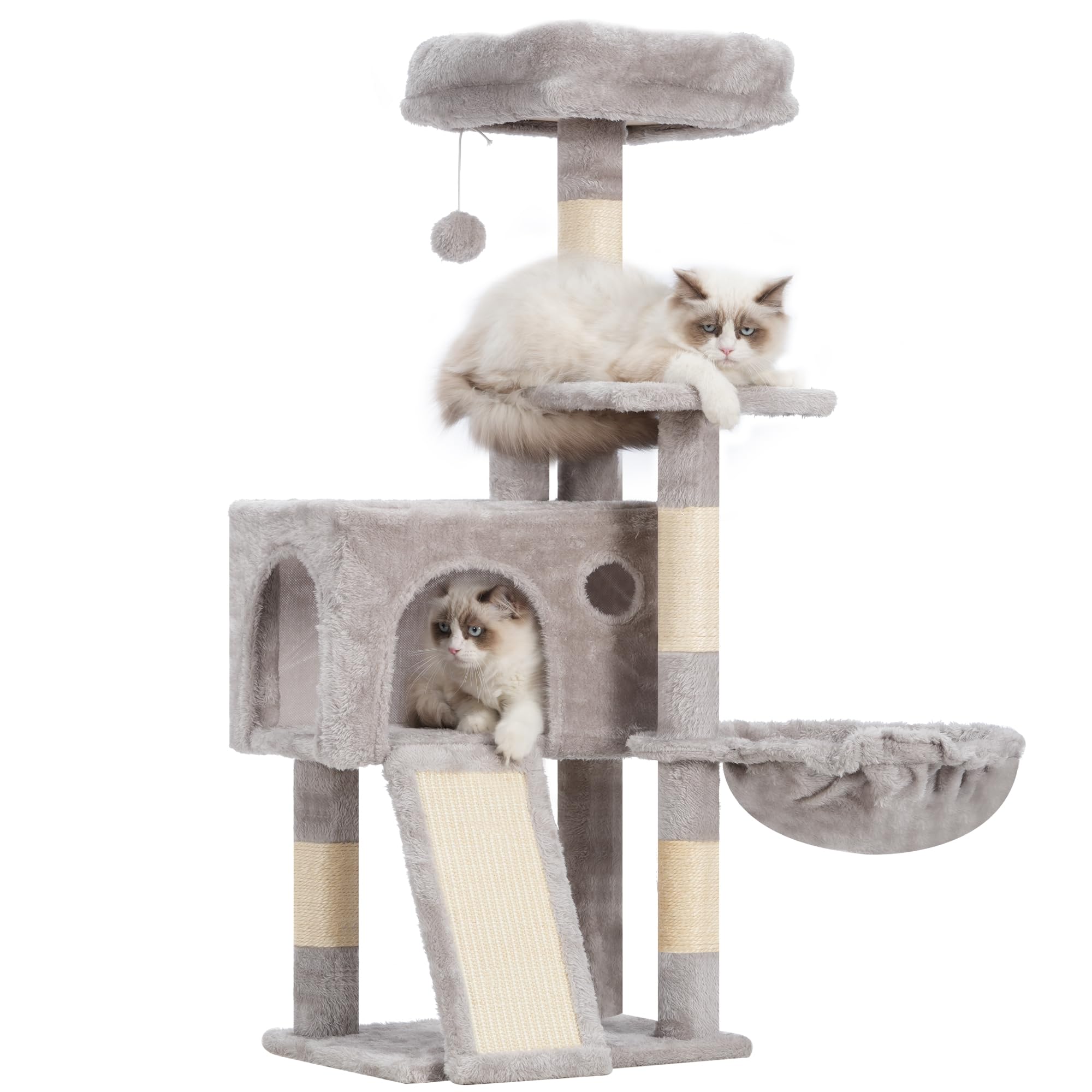 Multi-Level Cat Tree with Condo, Scratching Posts & Perch