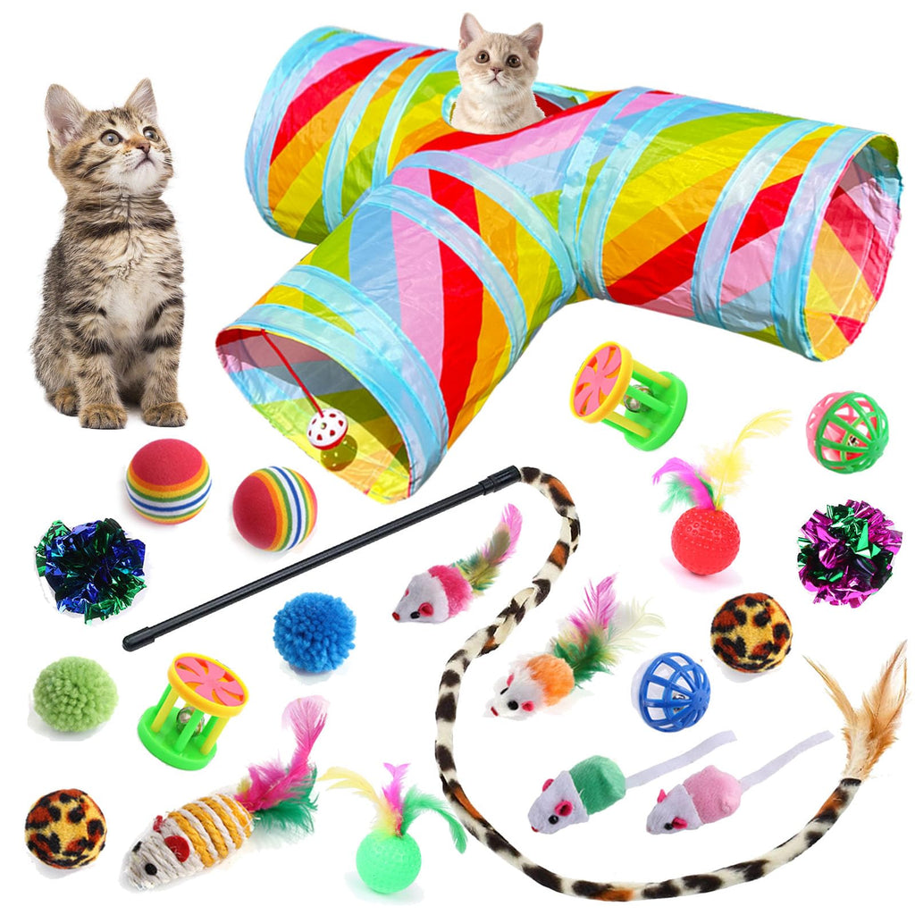 Interactive Cat Tunnel & Toy Bundle Set