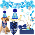 Dog Birthday Toy Set with Squeaky Plush Toys, Chew Toys & Party Supplies