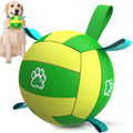 Interactive Dog Volleyball Toy with Nylon Straps & Pump Included